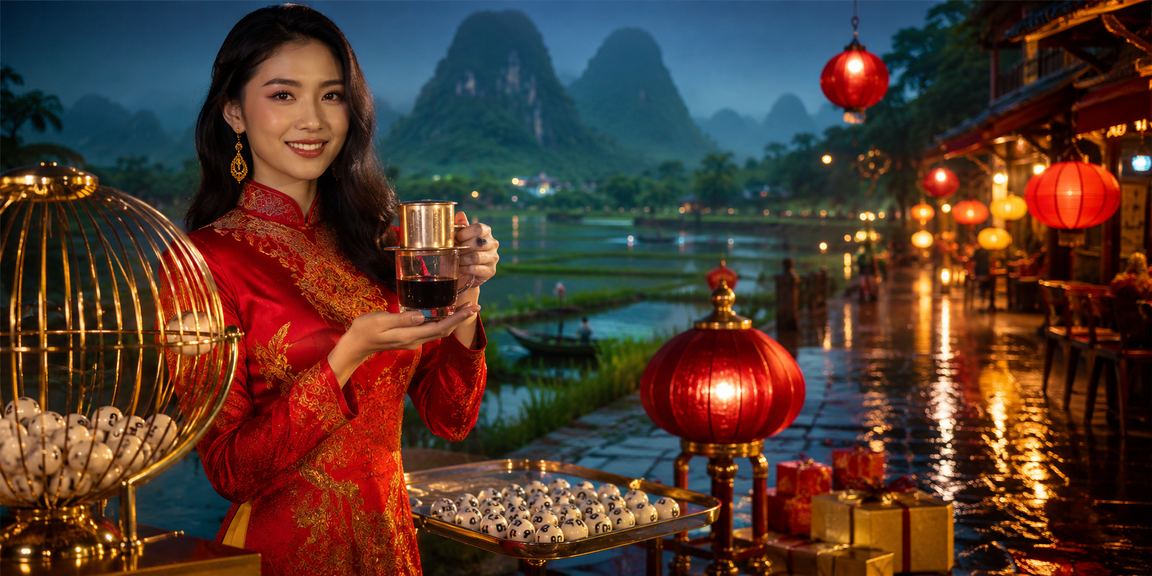 Người dùng tại Ninh Bình nhâm nhi cà phê buổi sáng vừa kiểm tra kết quả xổ số và cá cược trực tuyến